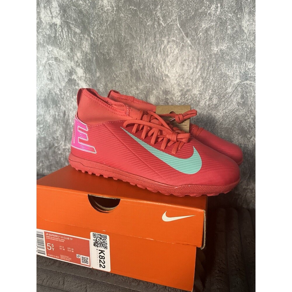 Nike Jr Mercurial Superfly 10 Club TF 5.5Y Turf Soccer Cleats FQ8313-800 New Box